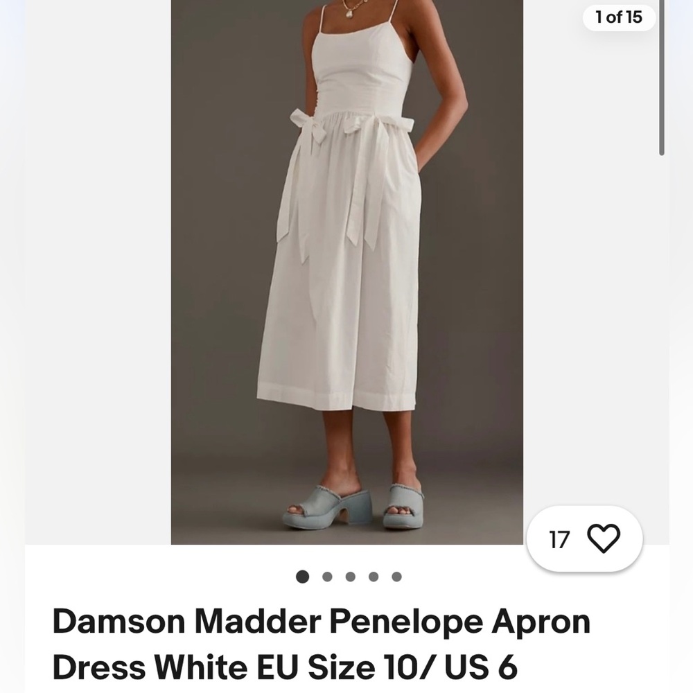 Damson Madder Penelope Apron
Dress White EU Size 10/ US 6 pre-owned